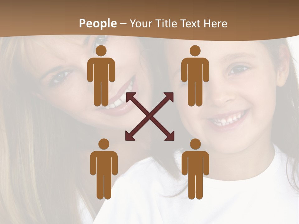 A Woman And A Child Are Smiling For The Camera PowerPoint Template