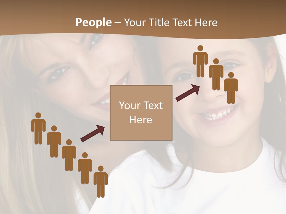 A Woman And A Child Are Smiling For The Camera PowerPoint Template