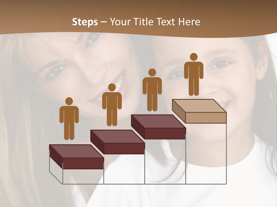 A Woman And A Child Are Smiling For The Camera PowerPoint Template