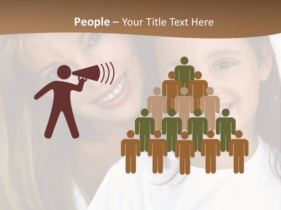 A Woman And A Child Are Smiling For The Camera PowerPoint Template