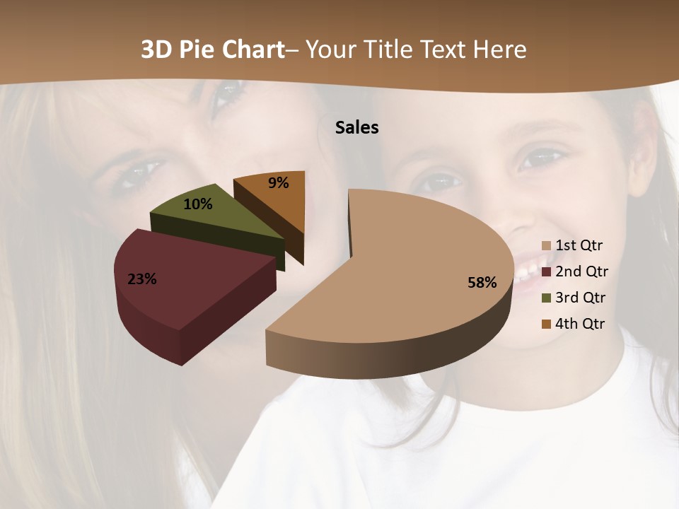 A Woman And A Child Are Smiling For The Camera PowerPoint Template