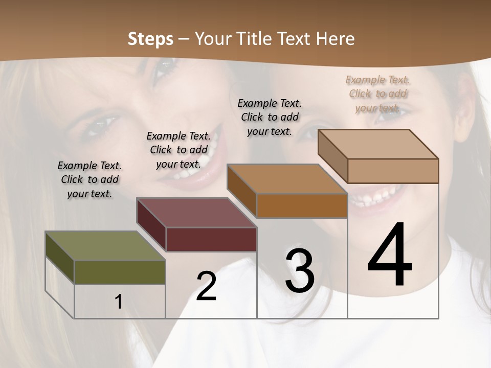 A Woman And A Child Are Smiling For The Camera PowerPoint Template