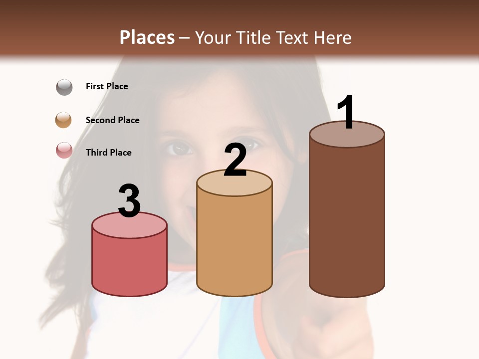 Happy Little Girl (Thumbs Up) PowerPoint Template