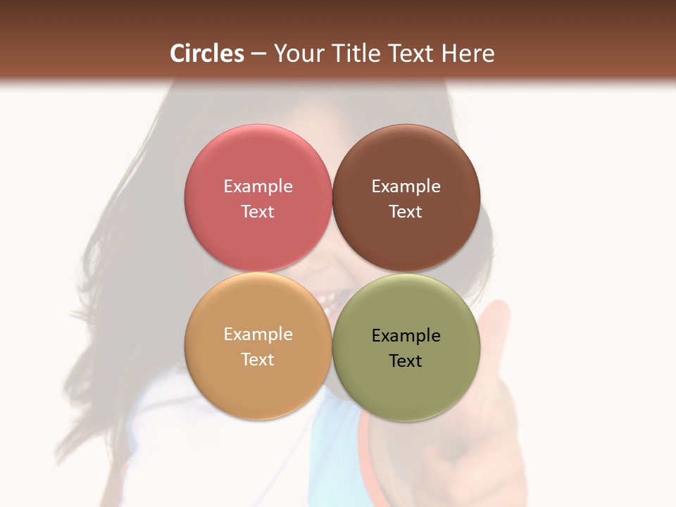 Happy Little Girl (Thumbs Up) PowerPoint Template