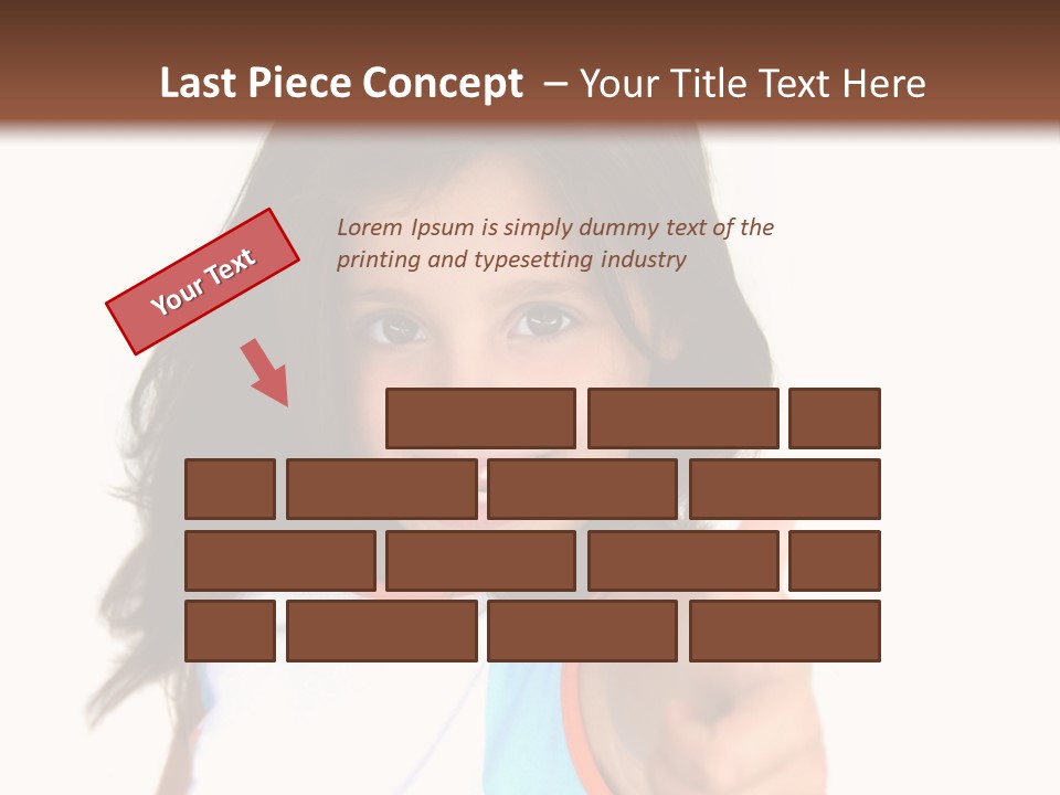 Happy Little Girl (Thumbs Up) PowerPoint Template