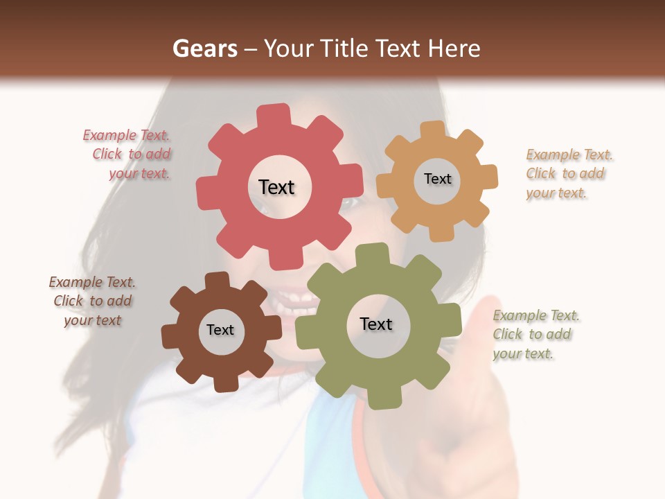 Happy Little Girl (Thumbs Up) PowerPoint Template