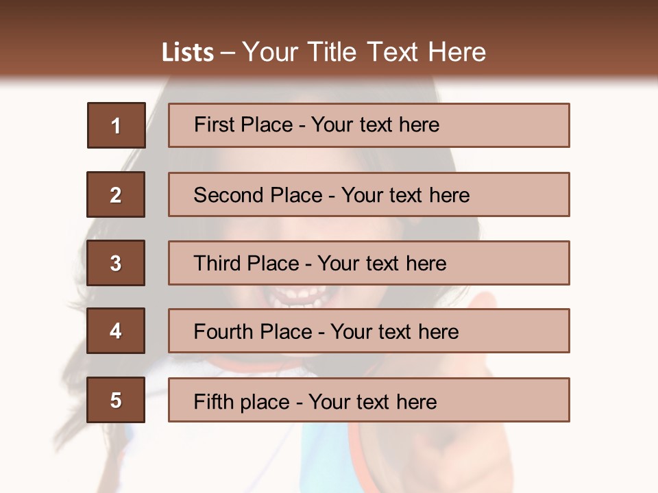 Happy Little Girl (Thumbs Up) PowerPoint Template