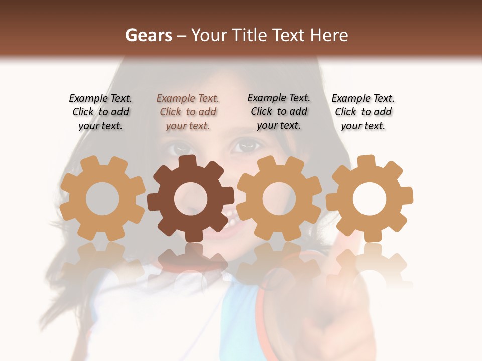 Happy Little Girl (Thumbs Up) PowerPoint Template