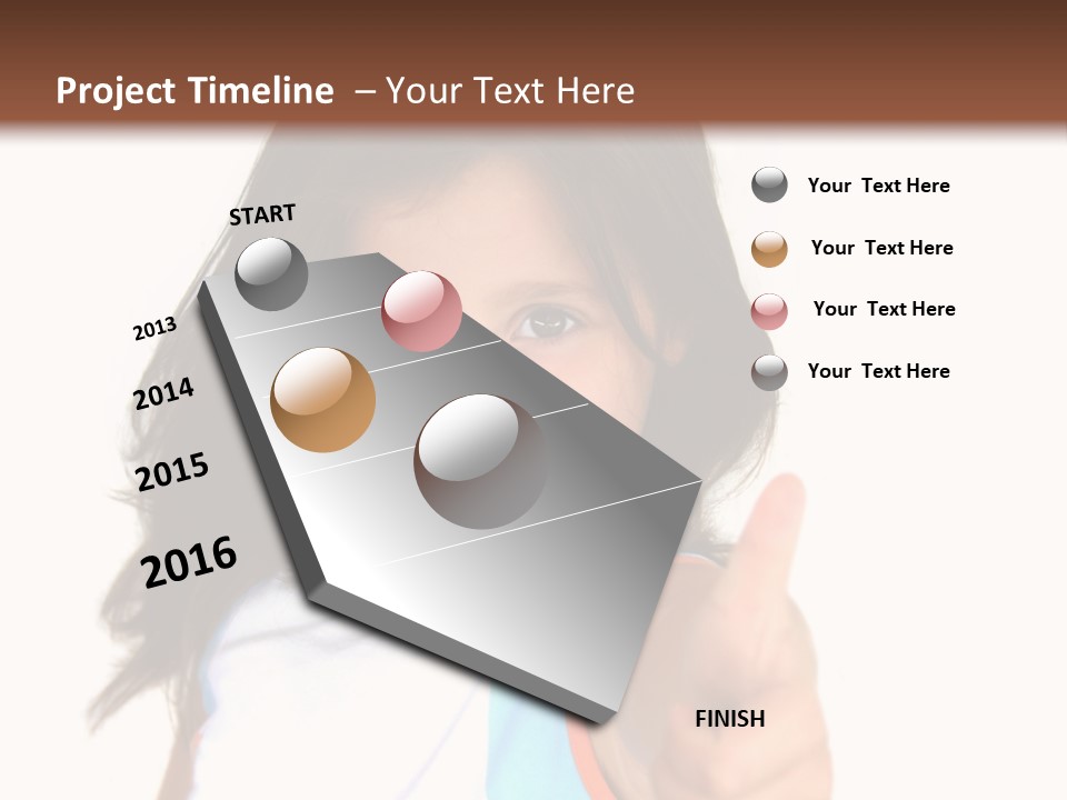 Happy Little Girl (Thumbs Up) PowerPoint Template