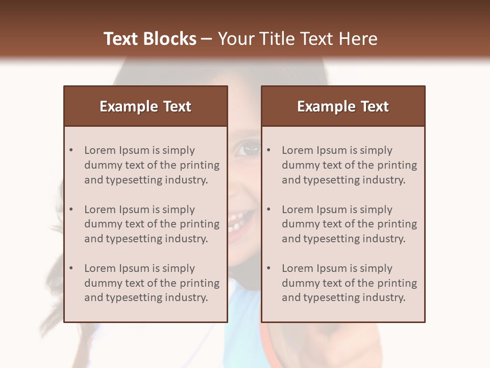 Happy Little Girl (Thumbs Up) PowerPoint Template