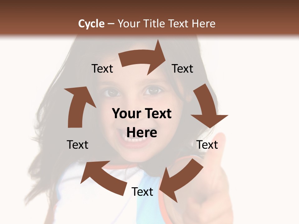 Happy Little Girl (Thumbs Up) PowerPoint Template