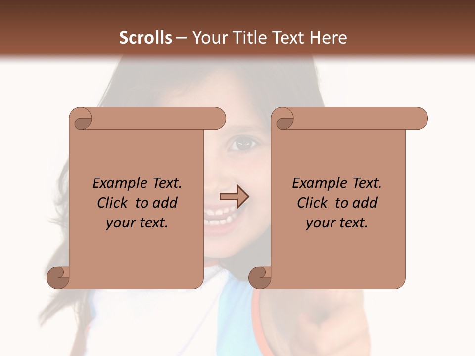 Happy Little Girl (Thumbs Up) PowerPoint Template
