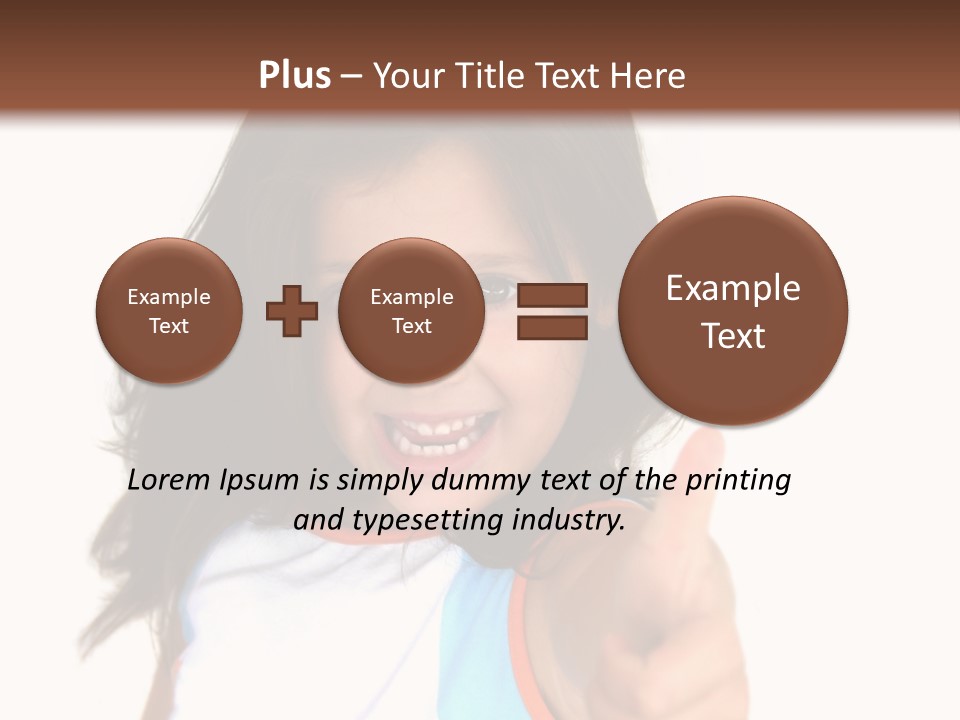 Happy Little Girl (Thumbs Up) PowerPoint Template
