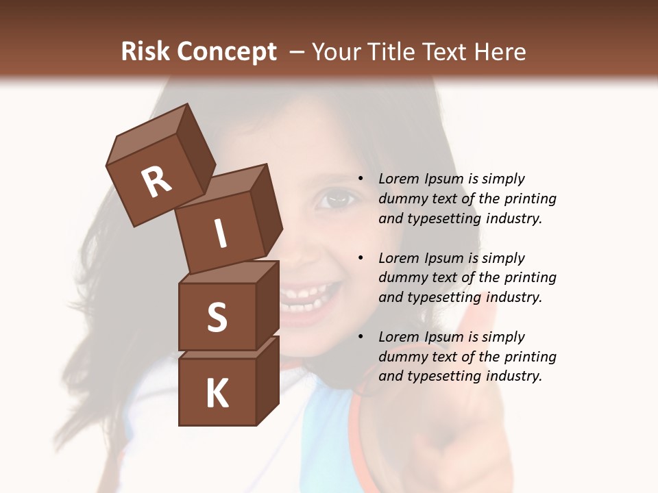 Happy Little Girl (Thumbs Up) PowerPoint Template