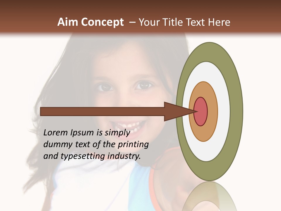 Happy Little Girl (Thumbs Up) PowerPoint Template