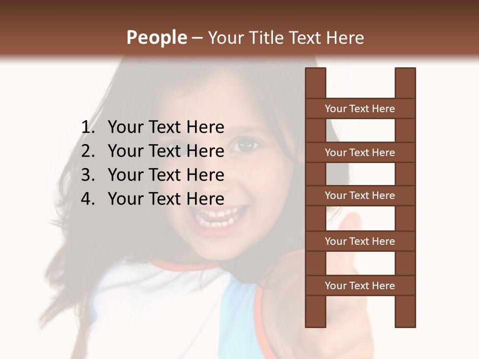 Happy Little Girl (Thumbs Up) PowerPoint Template