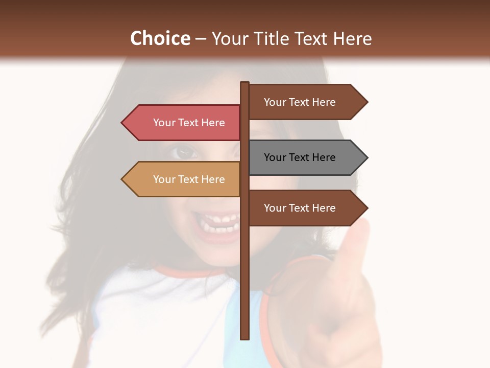 Happy Little Girl (Thumbs Up) PowerPoint Template