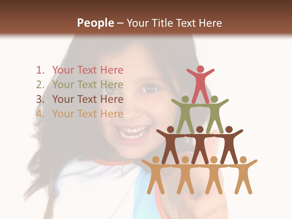 Happy Little Girl (Thumbs Up) PowerPoint Template