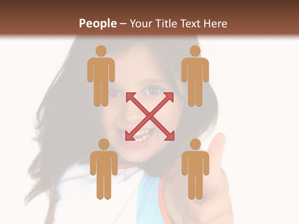Happy Little Girl (Thumbs Up) PowerPoint Template