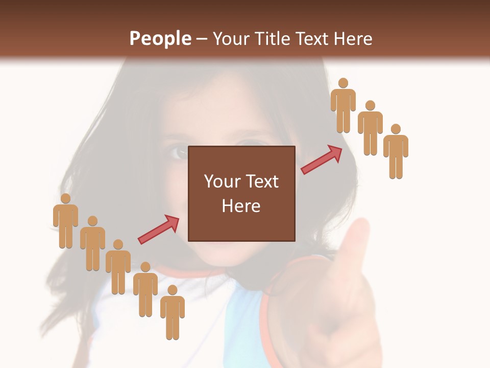 Happy Little Girl (Thumbs Up) PowerPoint Template