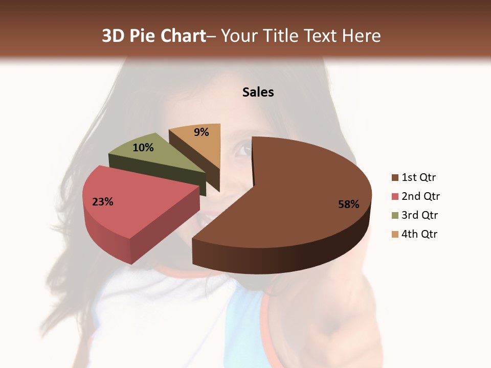 Happy Little Girl (Thumbs Up) PowerPoint Template