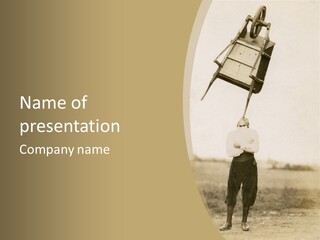 Vintage Photo, Circa 1900 Of A Man Stand PowerPoint Template