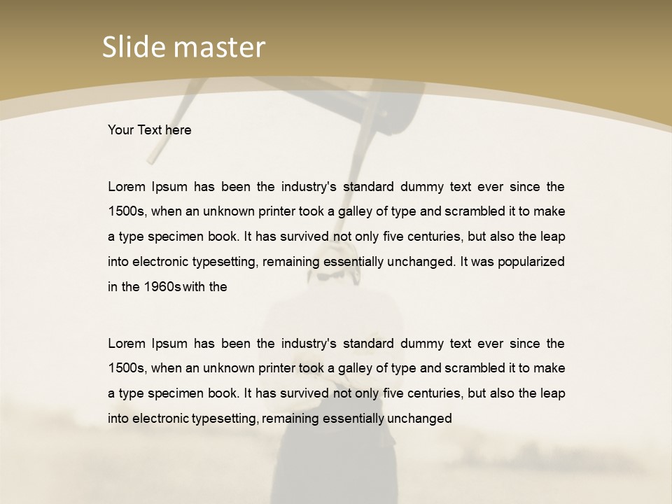 Vintage Photo, Circa 1900 Of A Man Stand PowerPoint Template