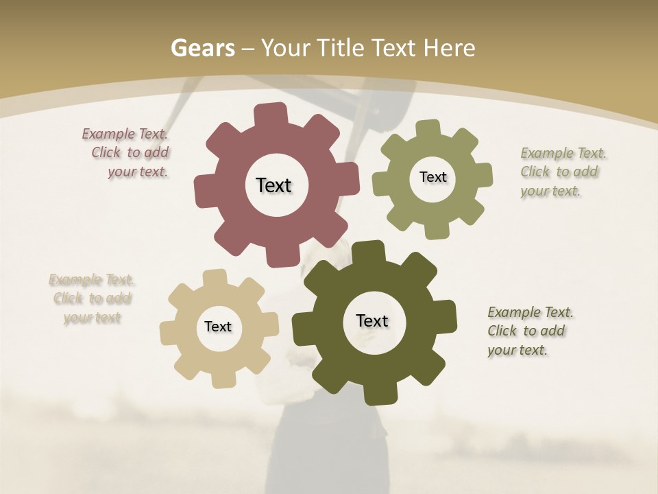 Vintage Photo, Circa 1900 Of A Man Stand PowerPoint Template