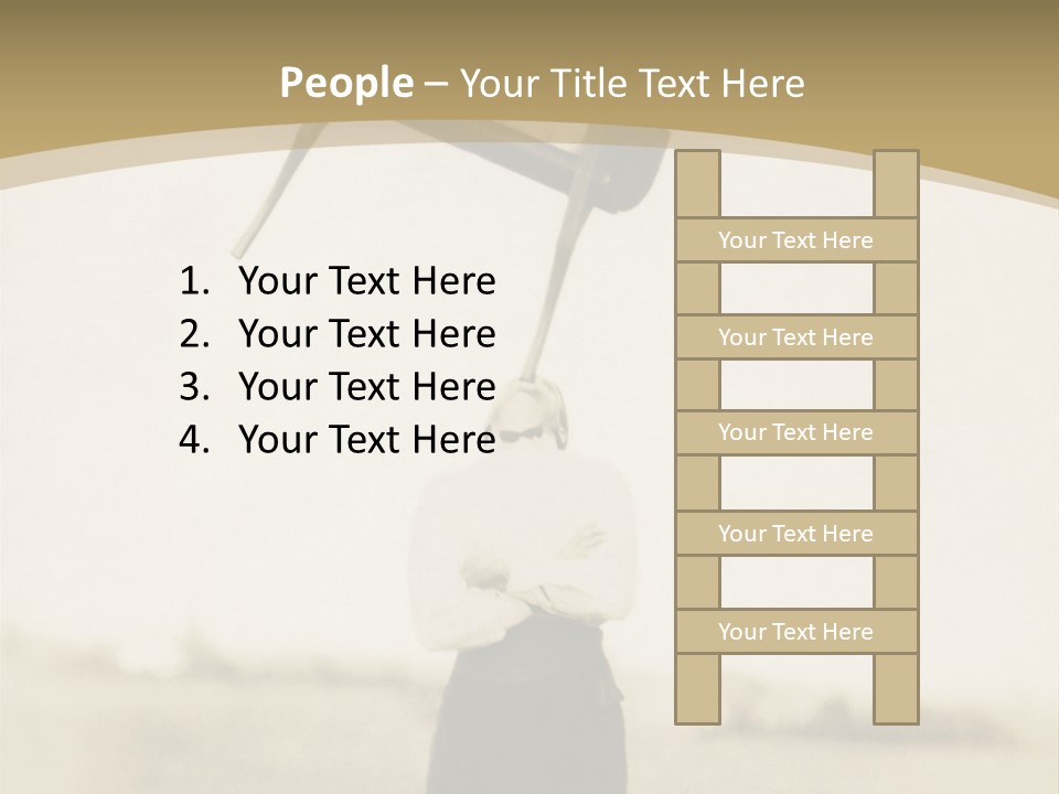 Vintage Photo, Circa 1900 Of A Man Stand PowerPoint Template