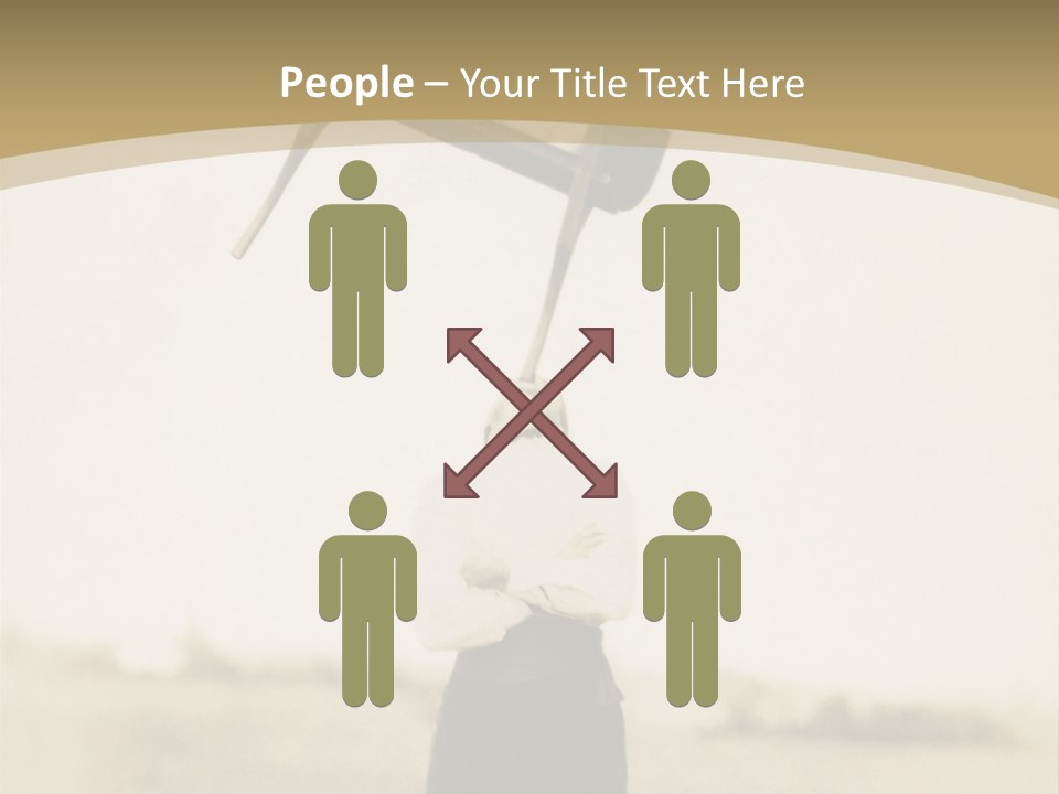 Vintage Photo, Circa 1900 Of A Man Stand PowerPoint Template