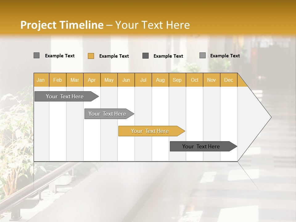 Hospital Corridor Leading To A Reception Area PowerPoint Template