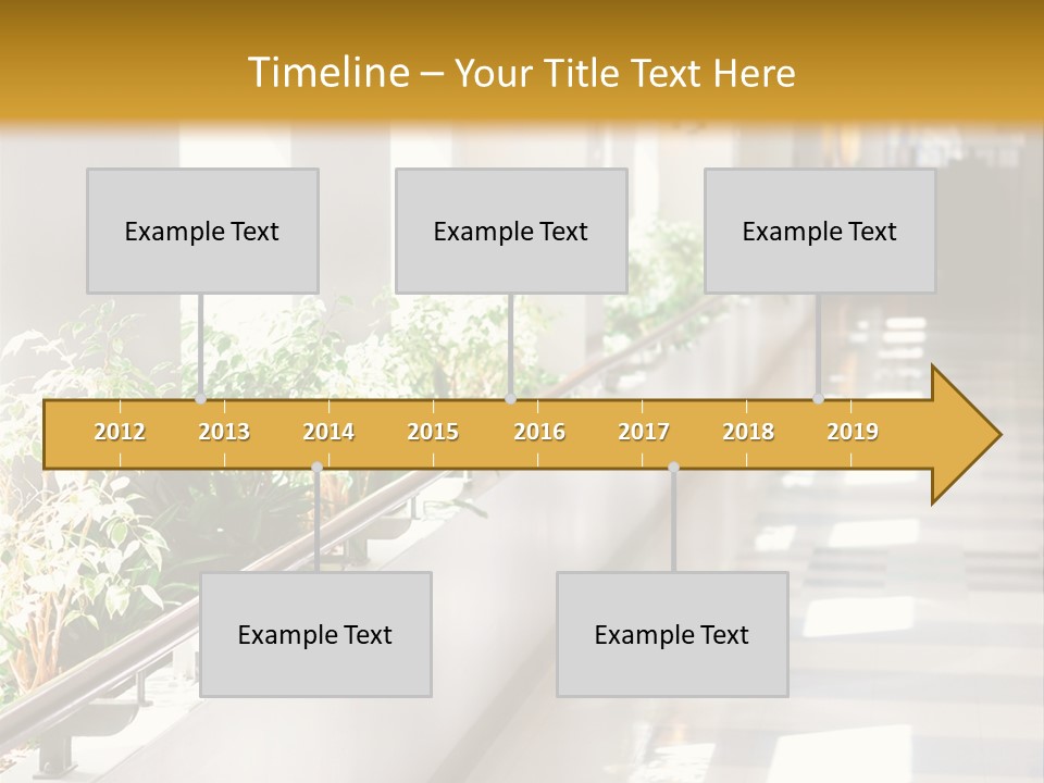 Hospital Corridor Leading To A Reception Area PowerPoint Template