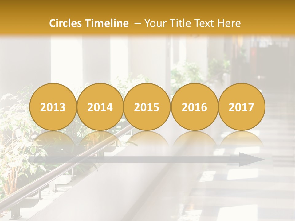 Hospital Corridor Leading To A Reception Area PowerPoint Template