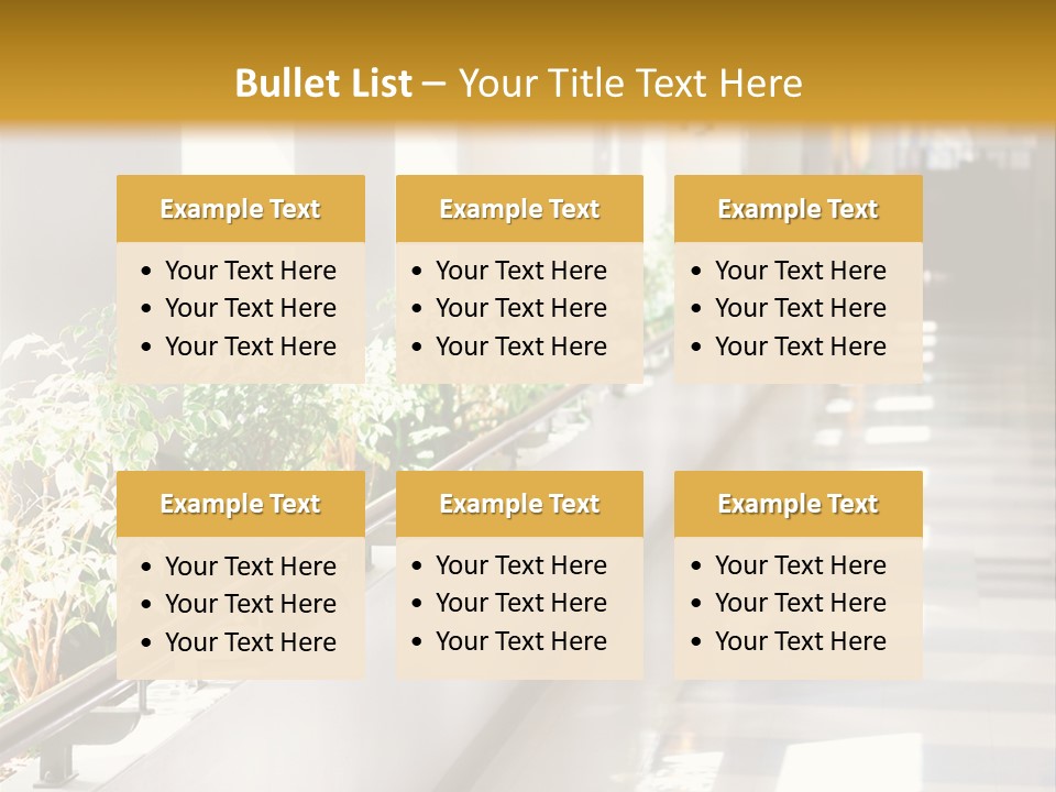 Hospital Corridor Leading To A Reception Area PowerPoint Template