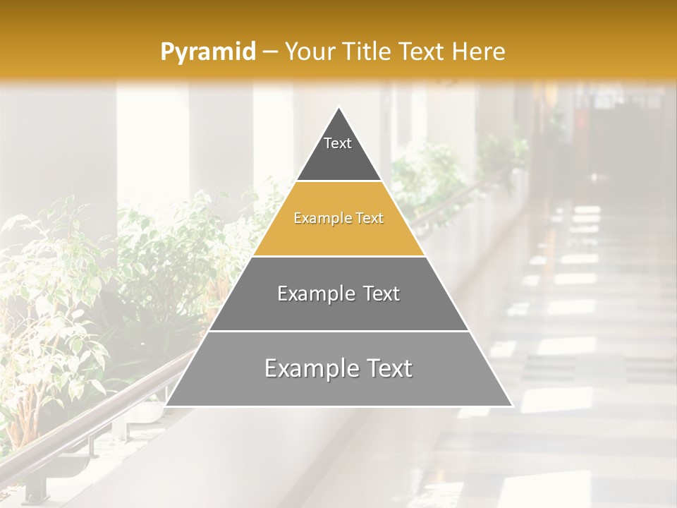 Hospital Corridor Leading To A Reception Area PowerPoint Template
