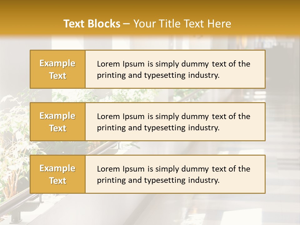 Hospital Corridor Leading To A Reception Area PowerPoint Template