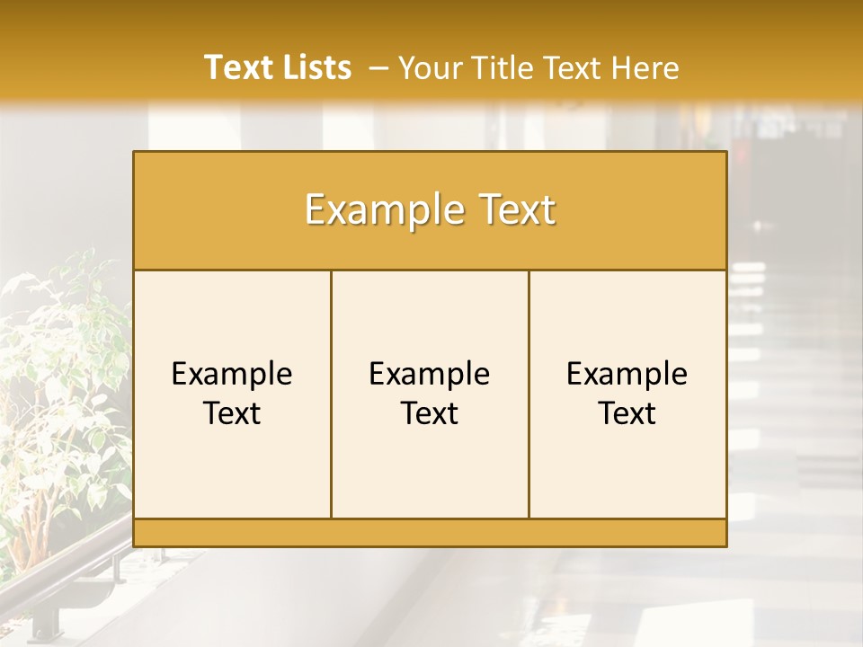 Hospital Corridor Leading To A Reception Area PowerPoint Template