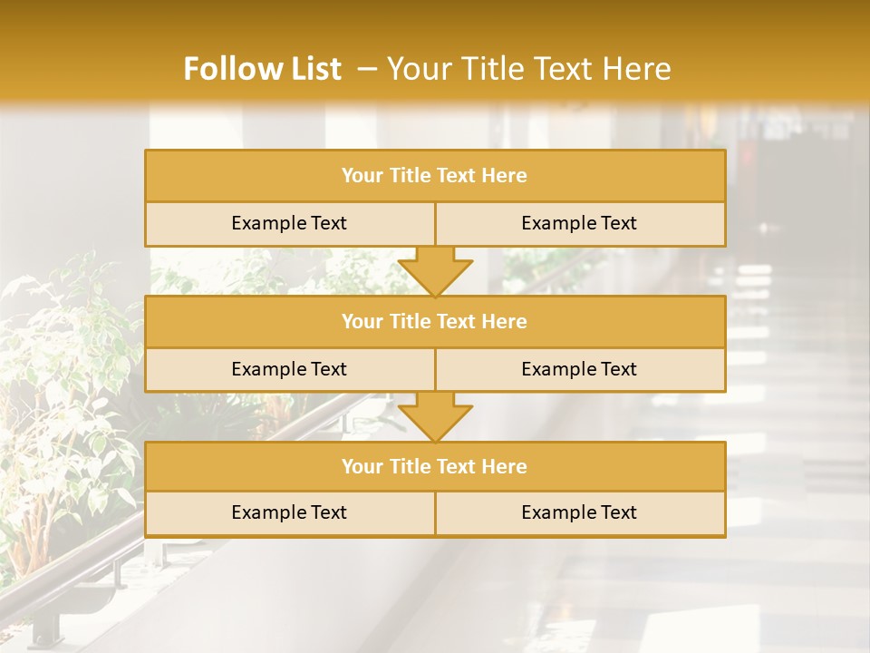 Hospital Corridor Leading To A Reception Area PowerPoint Template
