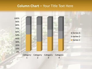 Hospital Corridor Leading To A Reception Area PowerPoint Template