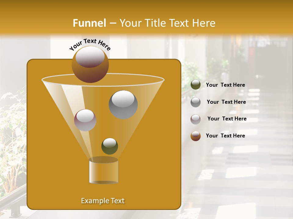 Hospital Corridor Leading To A Reception Area PowerPoint Template