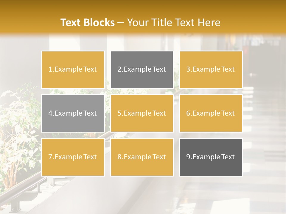 Hospital Corridor Leading To A Reception Area PowerPoint Template