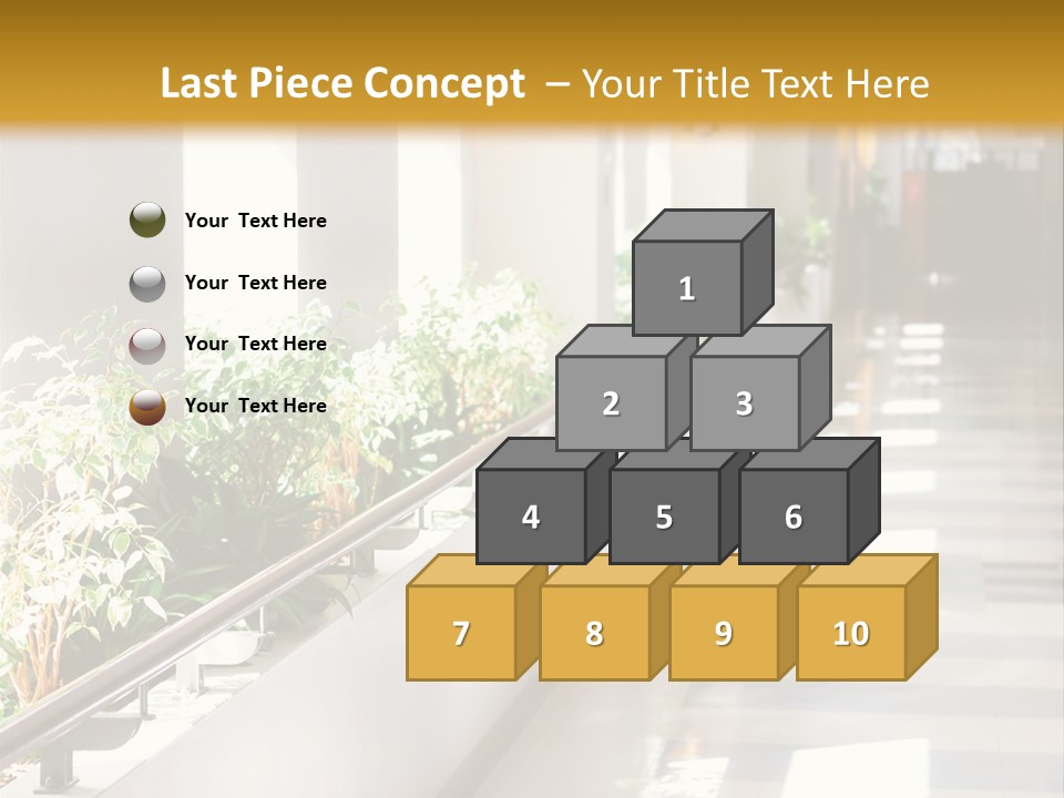 Hospital Corridor Leading To A Reception Area PowerPoint Template