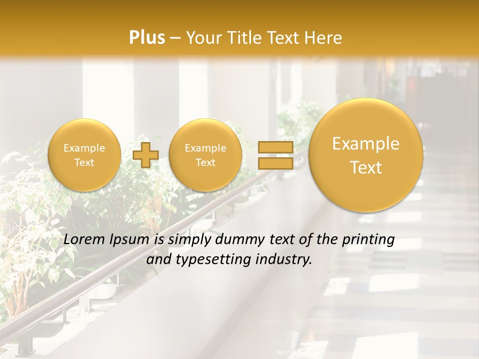 Hospital Corridor Leading To A Reception Area PowerPoint Template