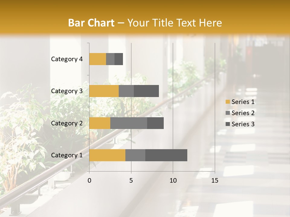 Hospital Corridor Leading To A Reception Area PowerPoint Template