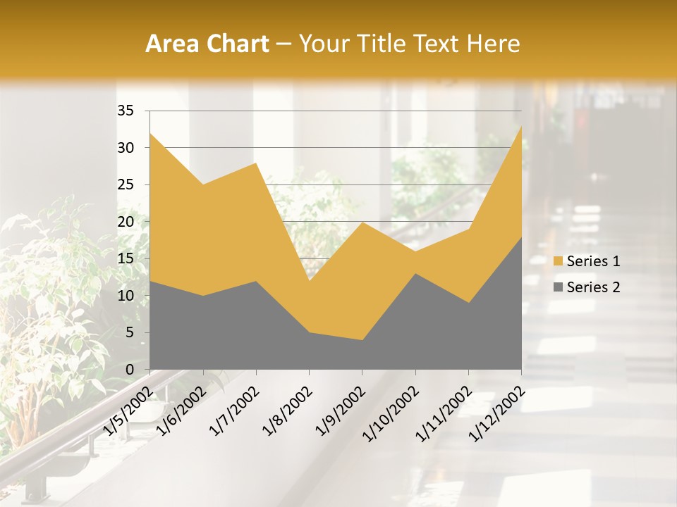 Hospital Corridor Leading To A Reception Area PowerPoint Template
