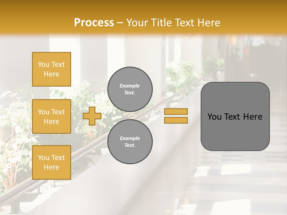 Hospital Corridor Leading To A Reception Area PowerPoint Template