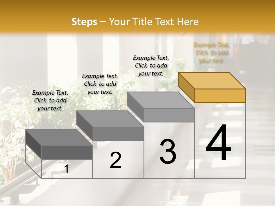 Hospital Corridor Leading To A Reception Area PowerPoint Template