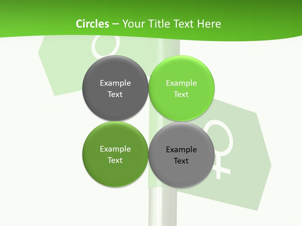 Lades To The Left, Gentlemen To The Right - Sign Post 0924_01 PowerPoint Template