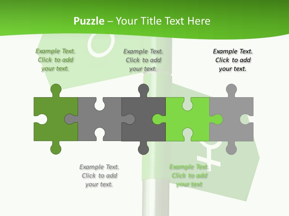 Lades To The Left, Gentlemen To The Right - Sign Post 0924_01 PowerPoint Template