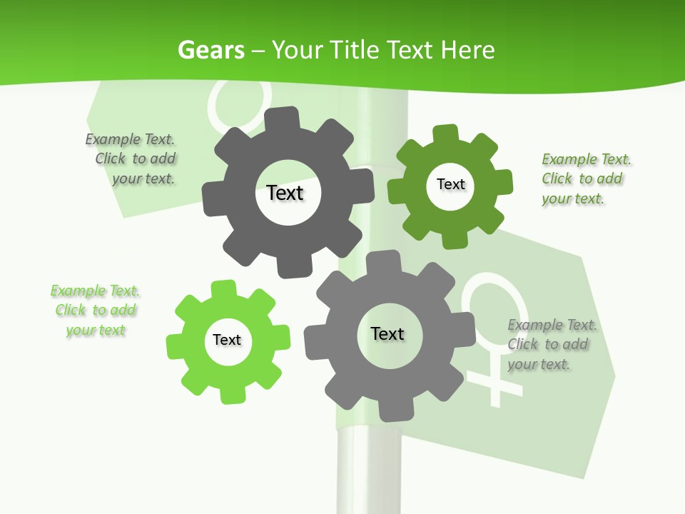 Lades To The Left, Gentlemen To The Right - Sign Post 0924_01 PowerPoint Template
